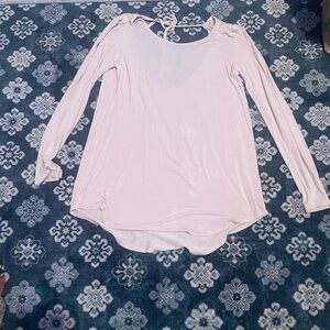 Elegant Cream Long Sleeve Women's Top